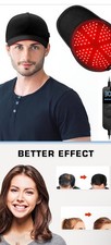 LED Red lights Hair Growth Cap Laser Therapy Hat Black