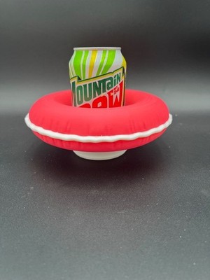 3D Printed Pool Float Drink Holder   Small Size for Cans (Pink)