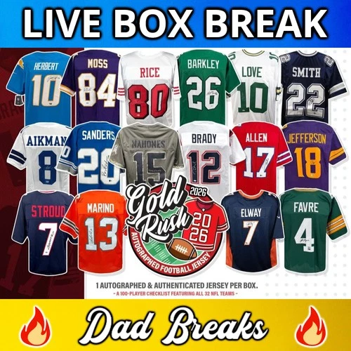 LOS ANGELES RAMS Gold Rush autographed/signed football jersey: Live BoxBreak