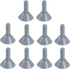 10 Pack Tarp Poles Tips Cover Lightning Cap Anti-Thunder Insulation NO, Grey 