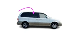 Fits: 02-2005 Kia Sedona Van Passenger Side Rear Right Sliding Door Window Glass