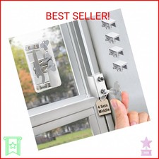 Window Locks 4 Sets , Window Locks for Up and Down Windows,Easy to Install Verti