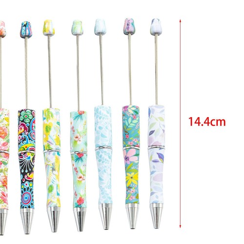 10Pcs Beadable Pens Bead Pen Ball Pen DIY Multicolor Beaded Pen for Office - Picture 3 of 7