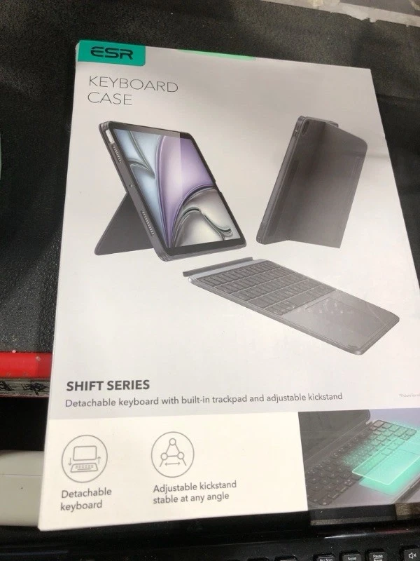ESR iPad Pro 11 M4 2024 Case With Keyboard Detachable Backlit Trackpad Gray - Image 2 of 2