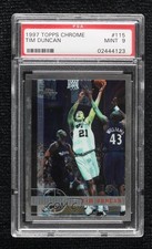 1997-98 Topps Chrome Tim Duncan #115 PSA 9 MINT HOF 06o9
