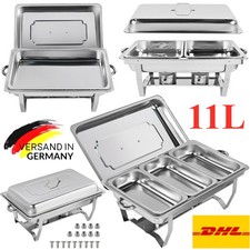 ~ Chafing Dish Speisenwärmer Buffet Bankett Catering Warmhaltebehälter Edelstahl