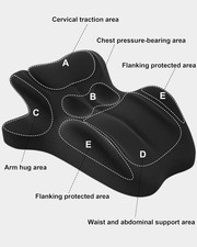 Ergonomic Memory Foam Wedge Pillow, 27  Angled Support for Neck and Waist, Mu...