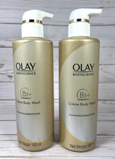Olay Bodyscience B3 Vitamin C Creme Body Wash Cleansing Brightening 2pk 9/27