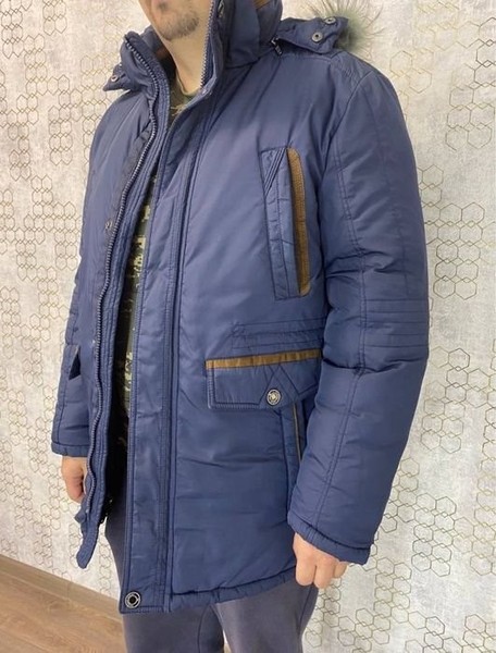 Men Winter Jacket Navy 40