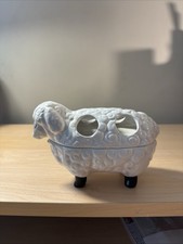 Vintage White Sheep Farmhouse Cottagecore Too...