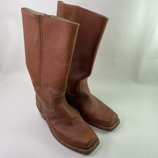 Vintage USA Frye Campus Boots Women 9.5 D Saddle Square Toe Luxury Western