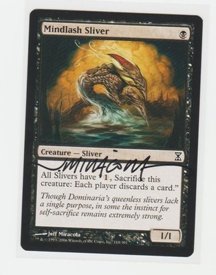Magic the Gathering ~ Mindlash Sliver ~ M/NM ~ Time Spiral ~ Signed by Artist #3