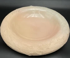 Vtg Studio Art Pottery Bowl Pink Signed Centerpiece Bowl Von Ratillao 13" x 2"