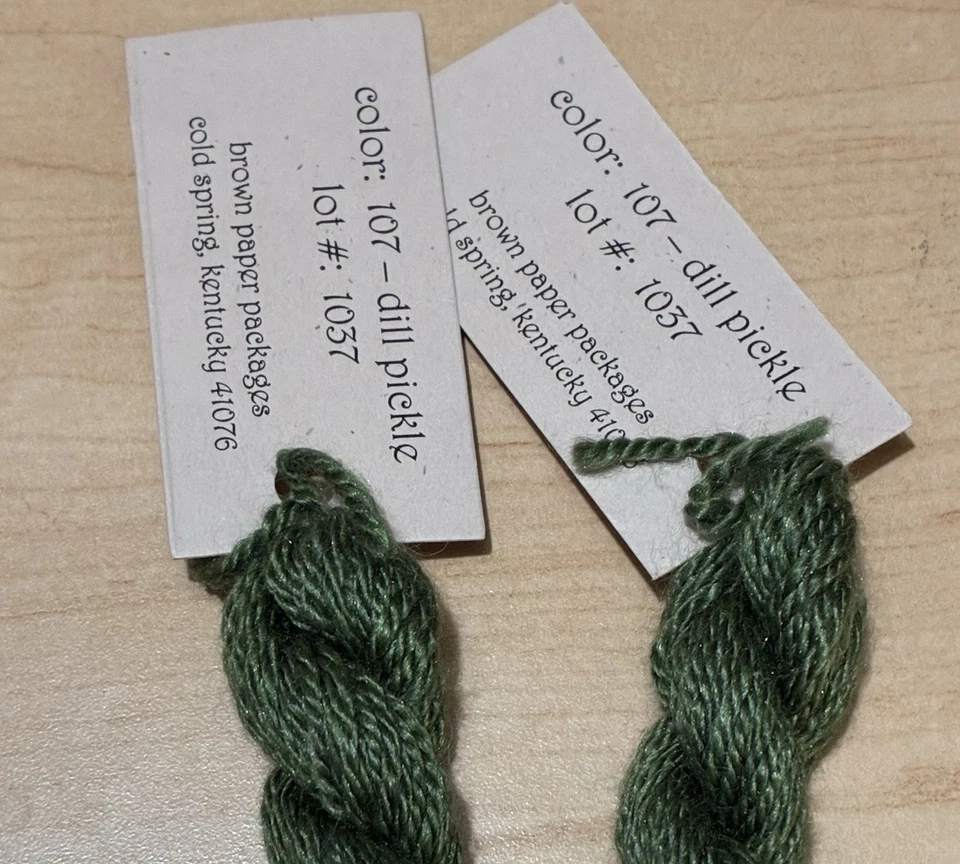 2 Silk & Ivory Thread Color 107 - Dill Pickle Lot# 1037 Made In Switzerland - Image 3 of 3