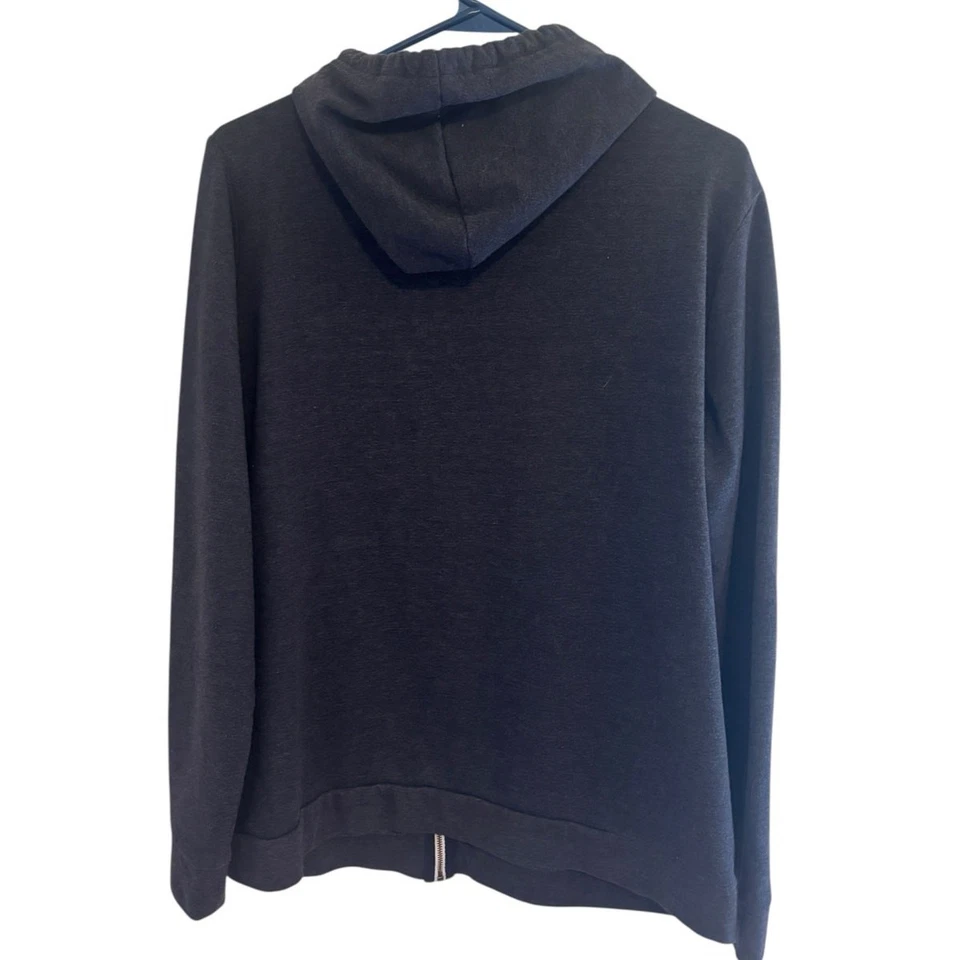 Eddie Bauer 女式全拉链连帽运动衫蓝色 L 户外远足必备品 — 第 2/4 张图片