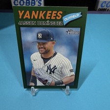 2026 Topps Heritage #104 Green Border Jasson Dominguez NY Yankees