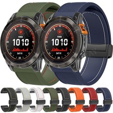 QuickFit Magnetic Silicone Band Strap For Garmin Fenix E 8 7 7X 6 6X 5 5X 3 HR