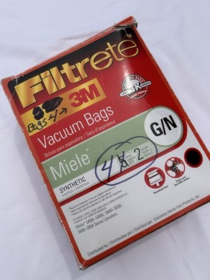 Filtrete 3M G/N Vacuum Bags For Miele S400i S858 Canisters 4 Bags 2 Filters