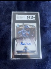 2023 Bowman Chrome Prospect Auto Austin Charles SGC 10 Kansas City Royals