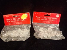 Vintage Christmas Mini Light Caps - Star Points - Fancy Reflectors Beacon Elect.