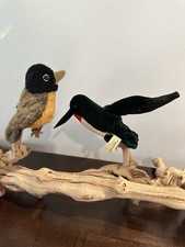 Folkmanis Mini Finger Puppets Plush Lot of 2, Mini Hummingbird  Robin RARE