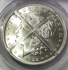 1922-D Morgan Dollar Cancelled Die Restrike token -Dan Carr- ANACS MS69-Rare!