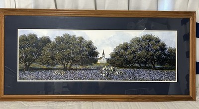 George  Boutwell Field Of Glory Framed Print in 43 x 20 Wooden Frame