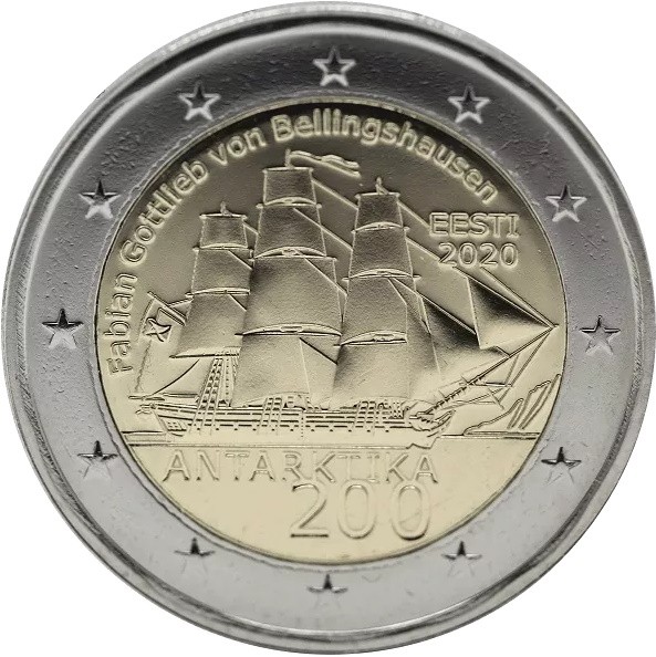 Estonie 2020 2 € EUROS Commémoratifs Antarctique