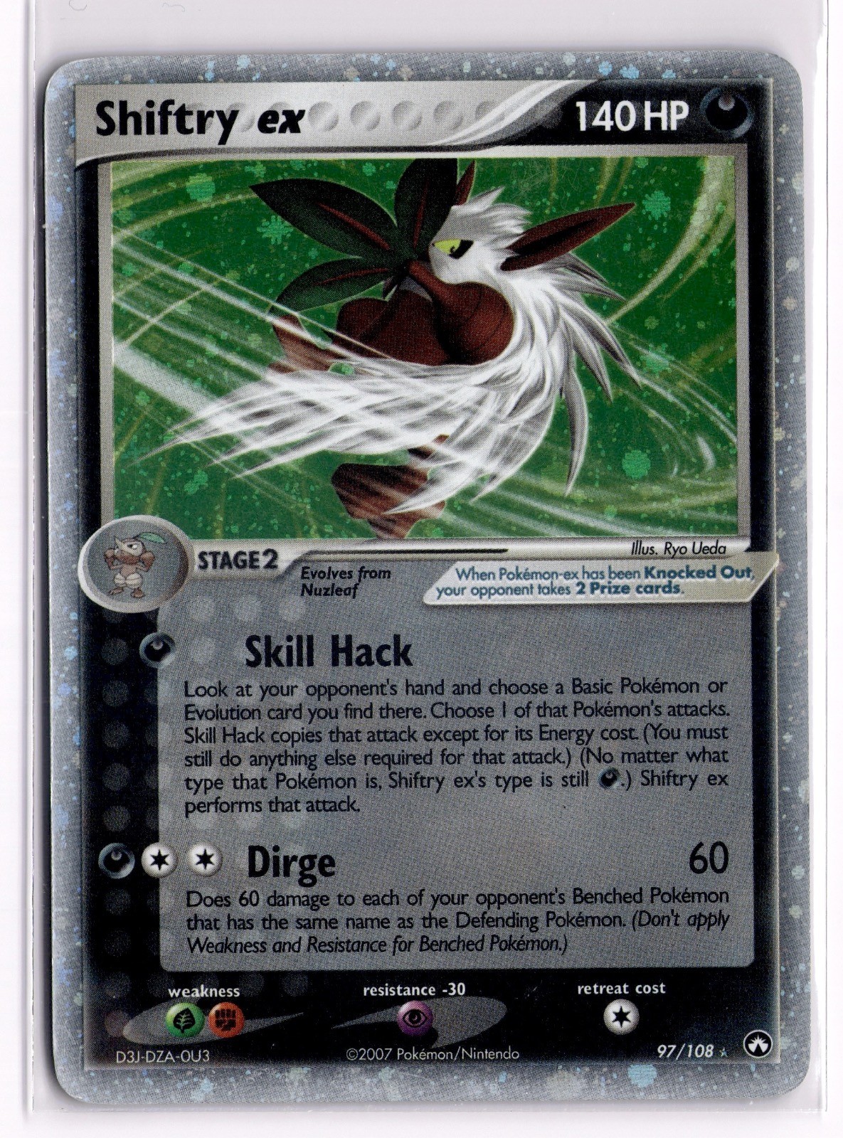 Shiftry ex 97/108 Holo EX Rare Power Keepers Pokemon Holo Lightly Played