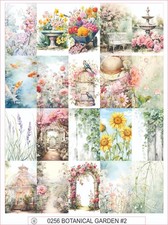BOTANICAL GARDEN 2 - COMPLETE SHEET OF 20 STICKERS