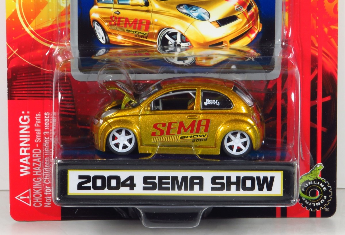 ミニカー michmach Muscle Machines Nissan March / Micra 2004 Las Vegas Sema Show Gold