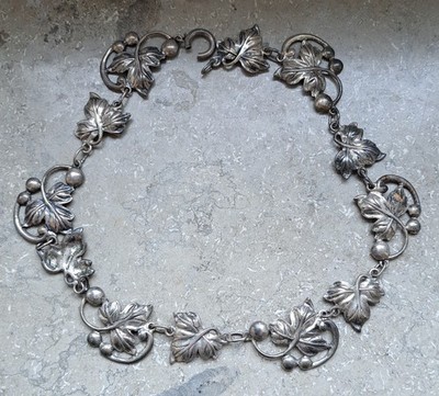 Vintage Danecraft Sterling Silver Grape Vine Bracelet 57g Art Nouveau