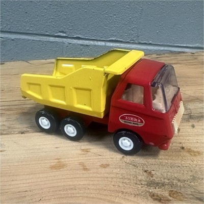 Tonka Diecast Dump Truck Construction Vehicle Toy, Red Cab Yellow Bed