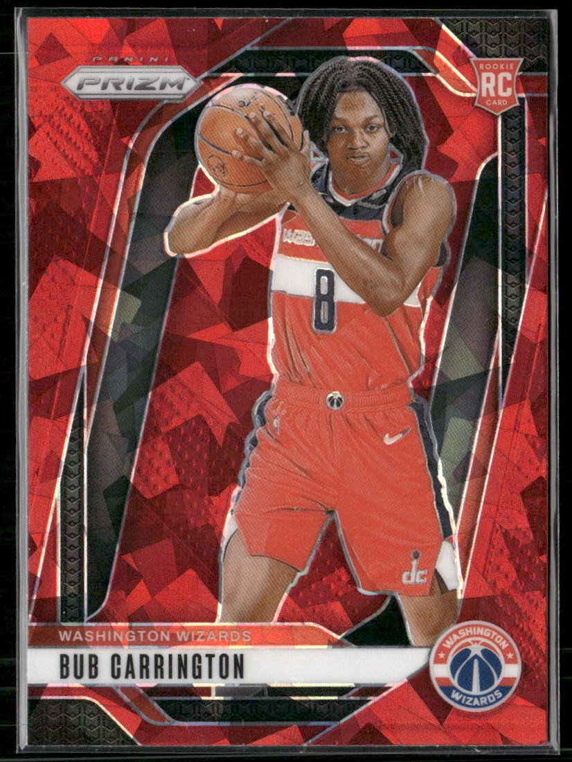2024-25 Panini Prizm #244 Bub Carrington Prizms Red Ice