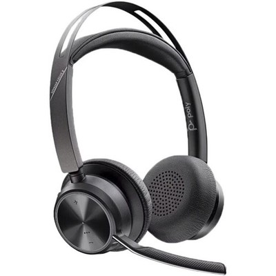 HP Poly 9T9J3AA#AC3 Voyager Focus 2 USB-C-C Headset +USB-C/A Adapter - Siri,