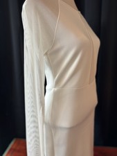 Forever 21 Chic Scheer Long Sleeve Textured Stretchy Romantic Dress L