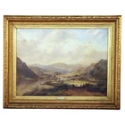 Large Hudson River School Oil On Canvas Landscape Painting By Morelst C1890