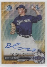 2017 Bowman Draft Chrome Pick Gold Wave Refractor 49/50 Brendan Murphy Auto 2f9