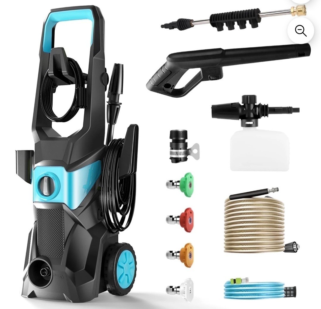 TEBRU Electric Pressure Washer, 3000PSI Max 2.4 GPM Power Wa