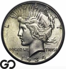 1934 Peace Dollar, Semi-Key Date, Choice BU++