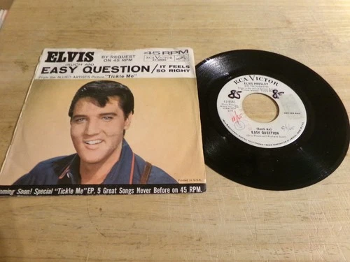 Elvis Presley 45 - (Such an) Easy Question - RCA 47-8585  promo  w/PS