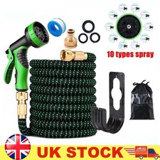 100- 200FT Heavy Duty Expandable Flexible Garden Hose Pipe With Water Spray Gun