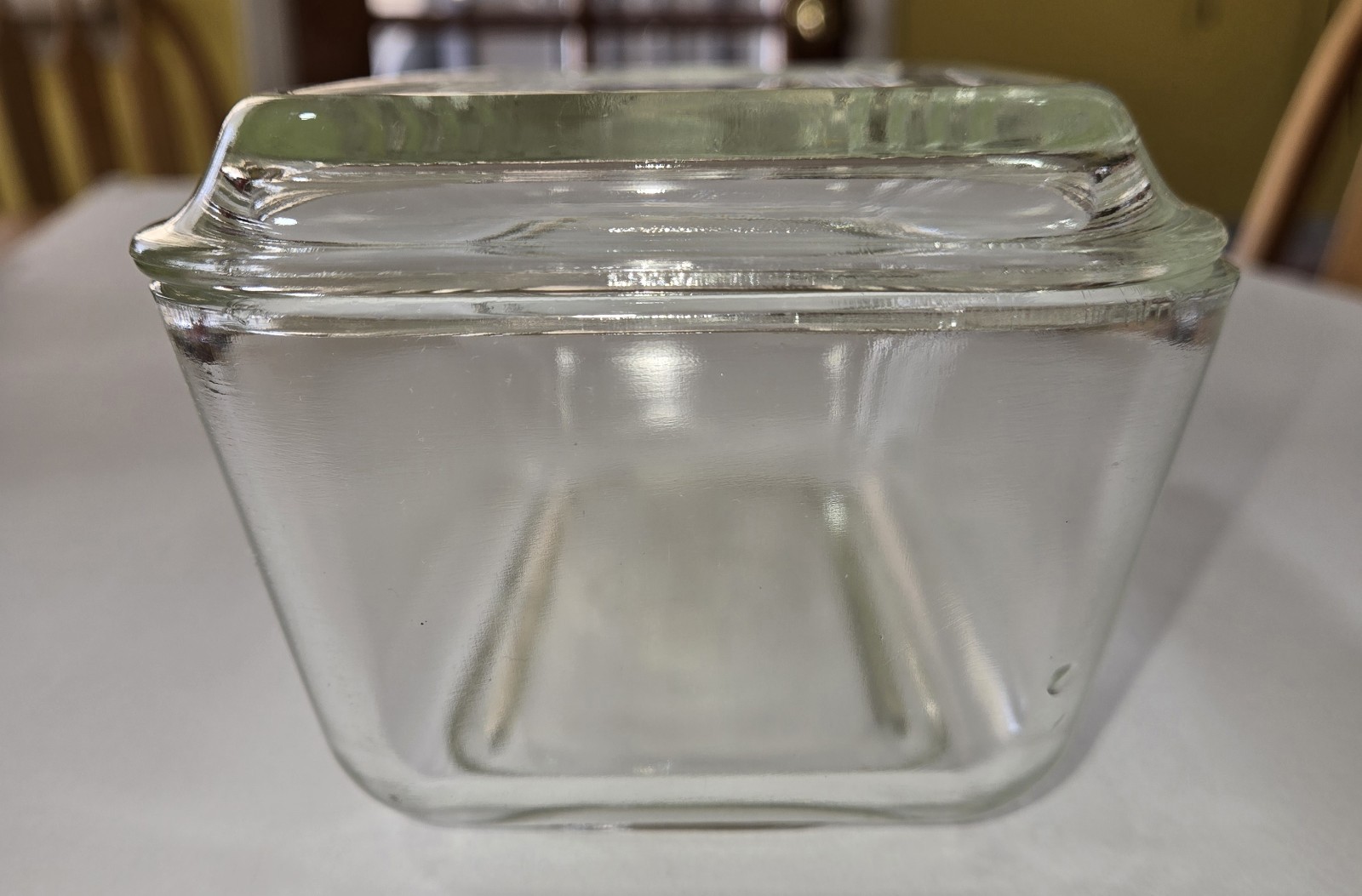 Clear Pyrex 502-B A36 Refrigerator DISH & LID T.M. USA