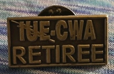 Vintage I.U.E.-C.W.A. IUE-CWA Retiree Lapel Pin (PIN4)
