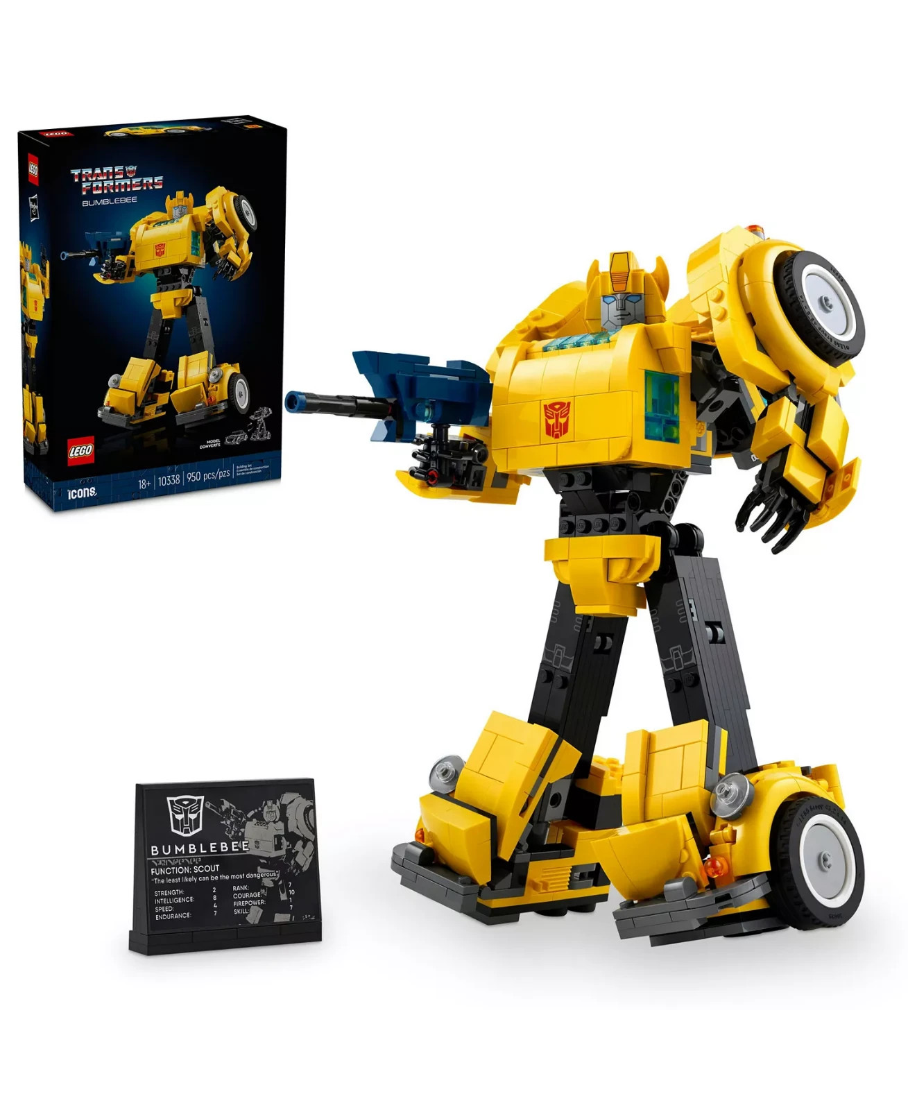 LEGO 10338 Icons Transformers Bumblebee 2-in-1 Action Figure 950pcs NEW NIB