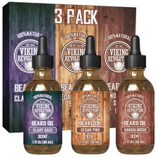 Beard Oil for Men 3 Pack - Natural Variety Set - Sandalwood, Pine, Cedar Sc