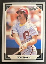 1991 Leaf Series 1 Dickie Thon Baseball Card #60 Phillies Shortstop VG O/C