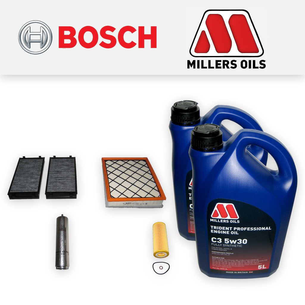 SERVICE KIT for BMW X5 E70 3.0 SD E70 M57 OIL AIR FUEL CABIN FILTER +OIL (07-13)