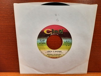 Italy 45 / Adriano Celentano / 1969 / Lirica D'Inverno / L'uomo Nasce Nudo