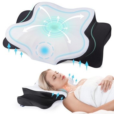 DONAMA Cervical Pillow for Neck and Shoulder Pain Relief, King Size, Black 